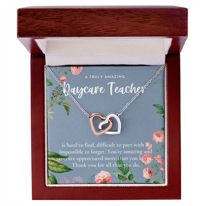 Daycare Teacher Gift For Daycare Provider Gifts Daycare Thank You Gifts Preschool Teacher Gift Thank You Gift Daycare Interlocking Hearts Necklace