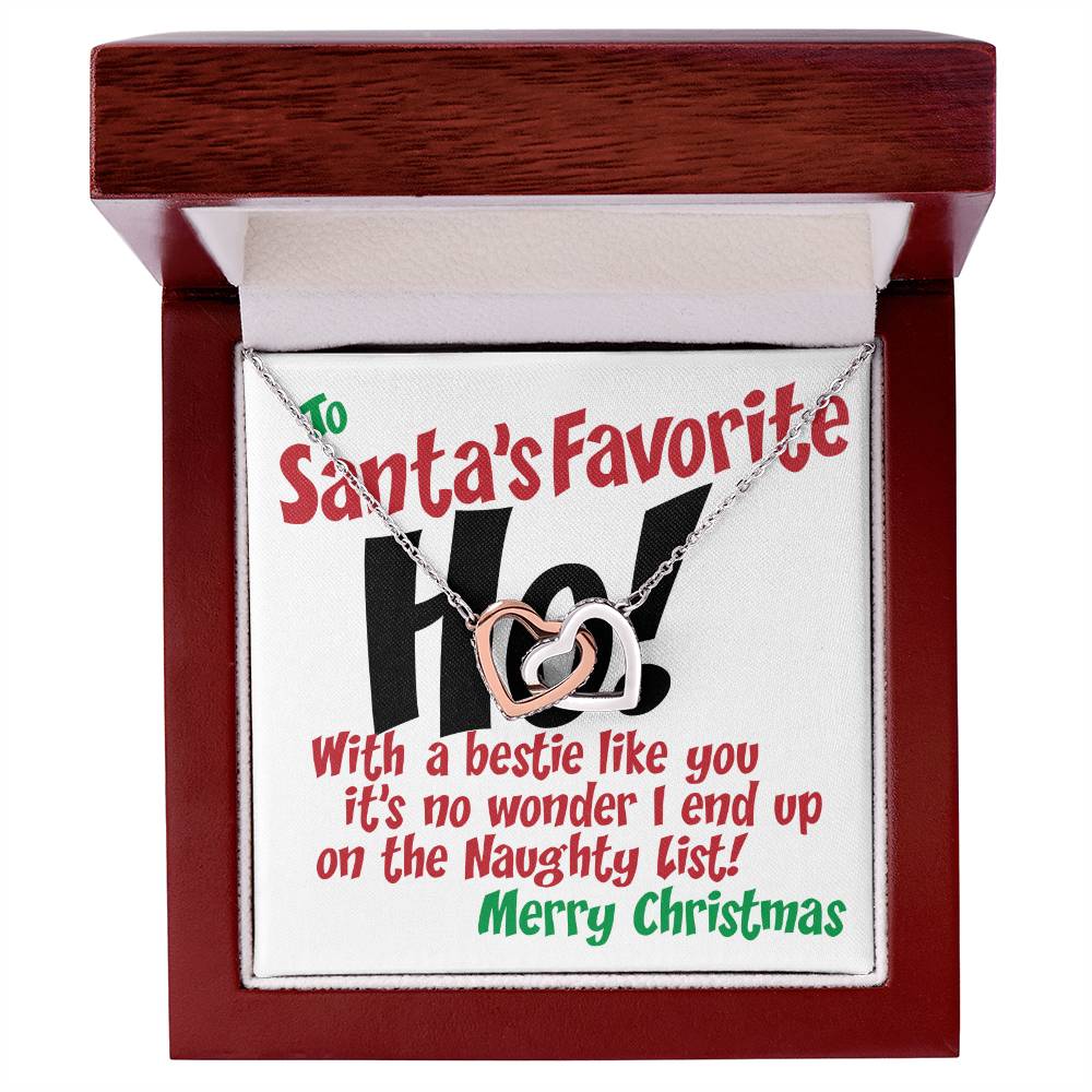 Favorite Ho Bestie Interlocking Hearts Necklace