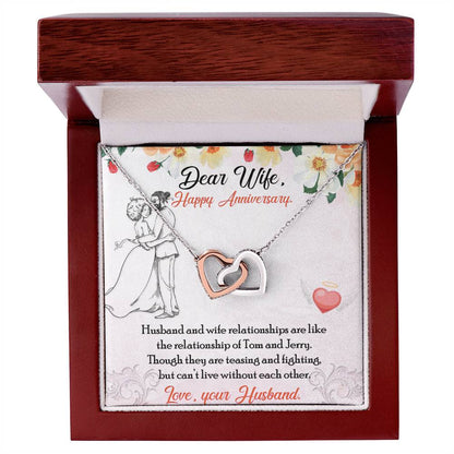 Double Hearts Interlocking Hearts Necklace