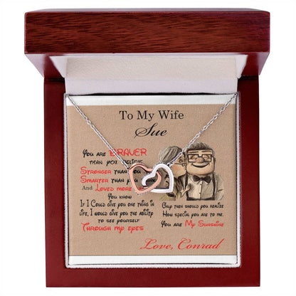 Double Heart Necklace Perfect Gifts For Your Love One'S Interlocking Hearts Necklace