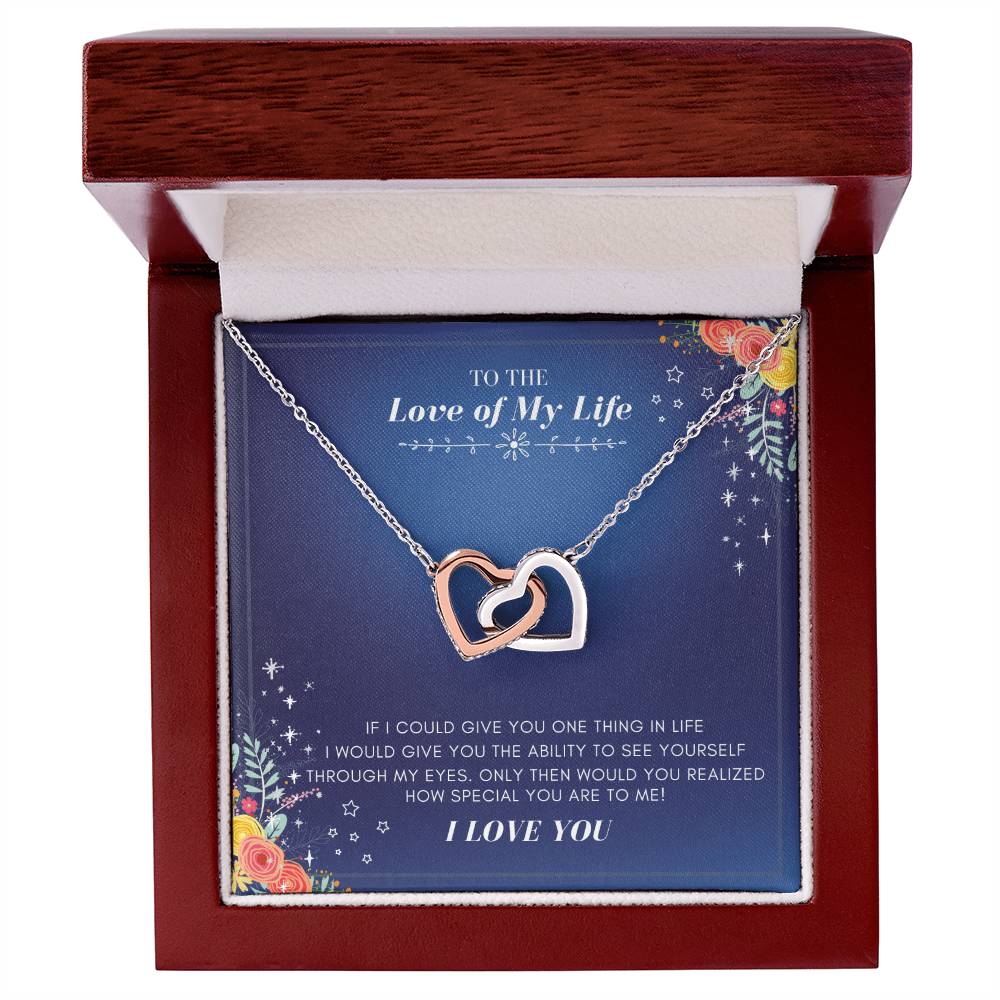 You And Me Forever Interlocking Hearts Necklace