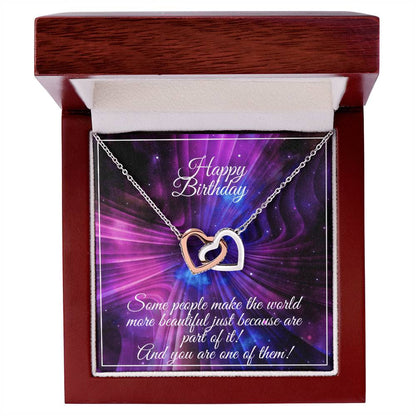 Two Hearts Necklace Interlocking Hearts Necklace