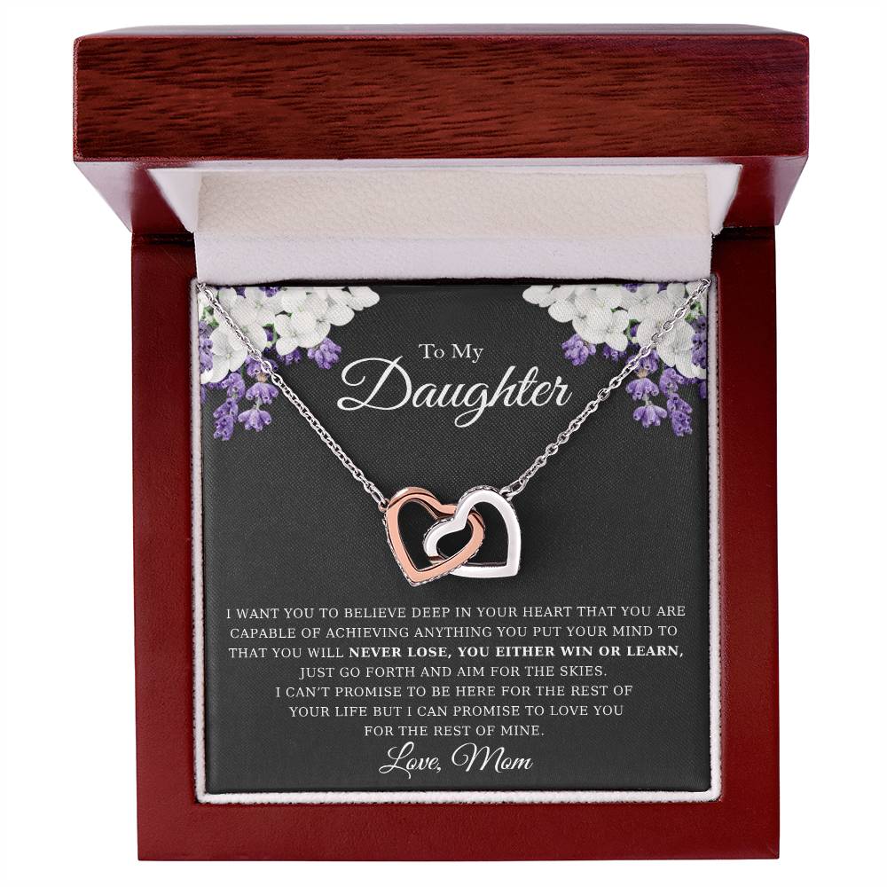 Gift For Daughter From Mom To My Daughter Daughter Birthday Jewelry Gift Grown Up Daughter Necklace From Mom Interlocking Hearts Necklace