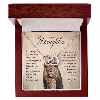 Daughter - Believe In Yourself - Necklace Interlocking Hearts Necklace