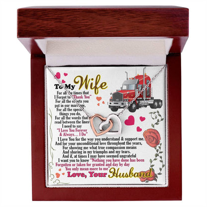 Trucker'S Wife - Interlocking Heart Necklace Interlocking Hearts Necklace