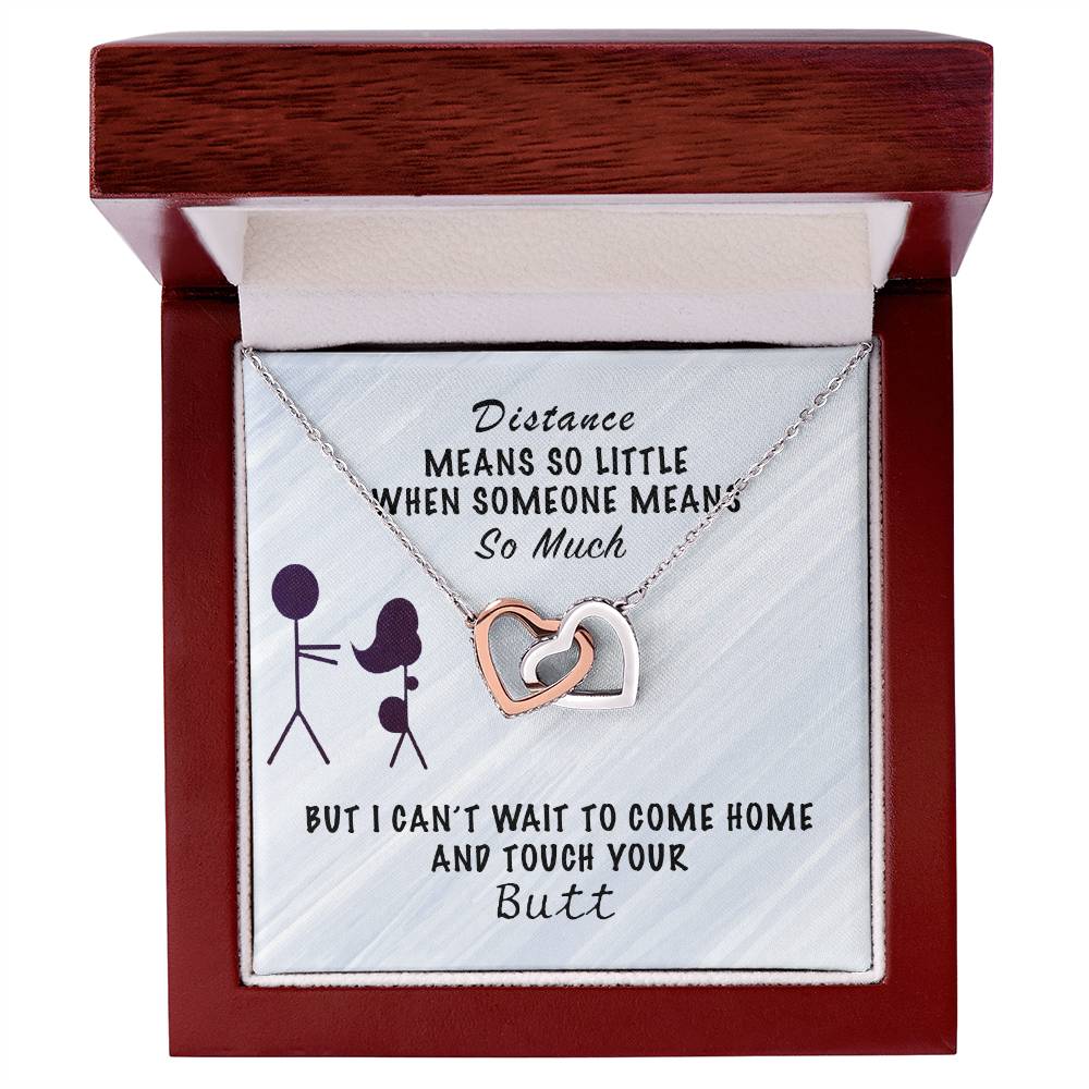 Distance Means So Little Interlocked Hearts Interlocking Hearts Necklace