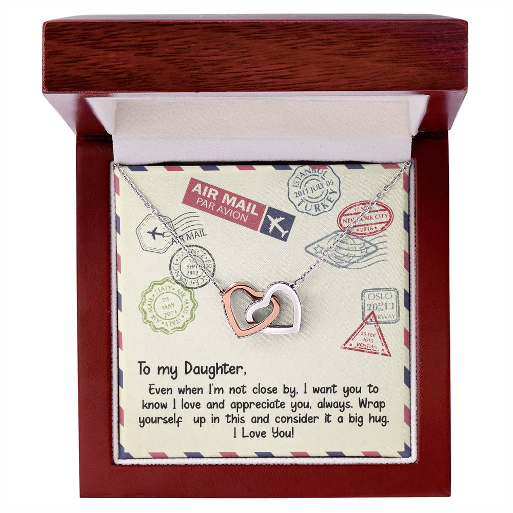 Gift For Daughter - Interlocking Heart Necklace Interlocking Hearts Necklace