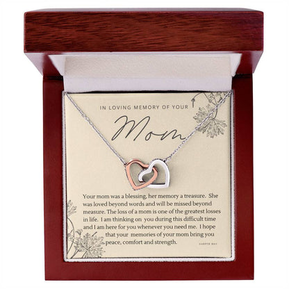 15 Loss Of Mother Interlocking Hearts Necklace