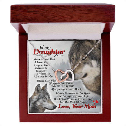 Gift For Daughter - Interlocking Heart Necklace Interlocking Hearts Necklace