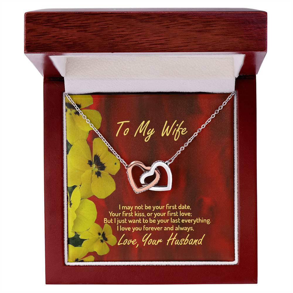 To My Wife Necklace Husband To Wife Gift For My Wife Romantic Wife Gift Wife Birthday Surprise Wife Appreciation Necklace For My Wife Interlocking Hearts Necklace
