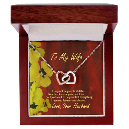 To My Wife Necklace Husband To Wife Gift For My Wife Romantic Wife Gift Wife Birthday Surprise Wife Appreciation Necklace For My Wife Interlocking Hearts Necklace