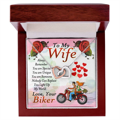 Biker'S Wife - Interlocking Heart Necklace Interlocking Hearts Necklace