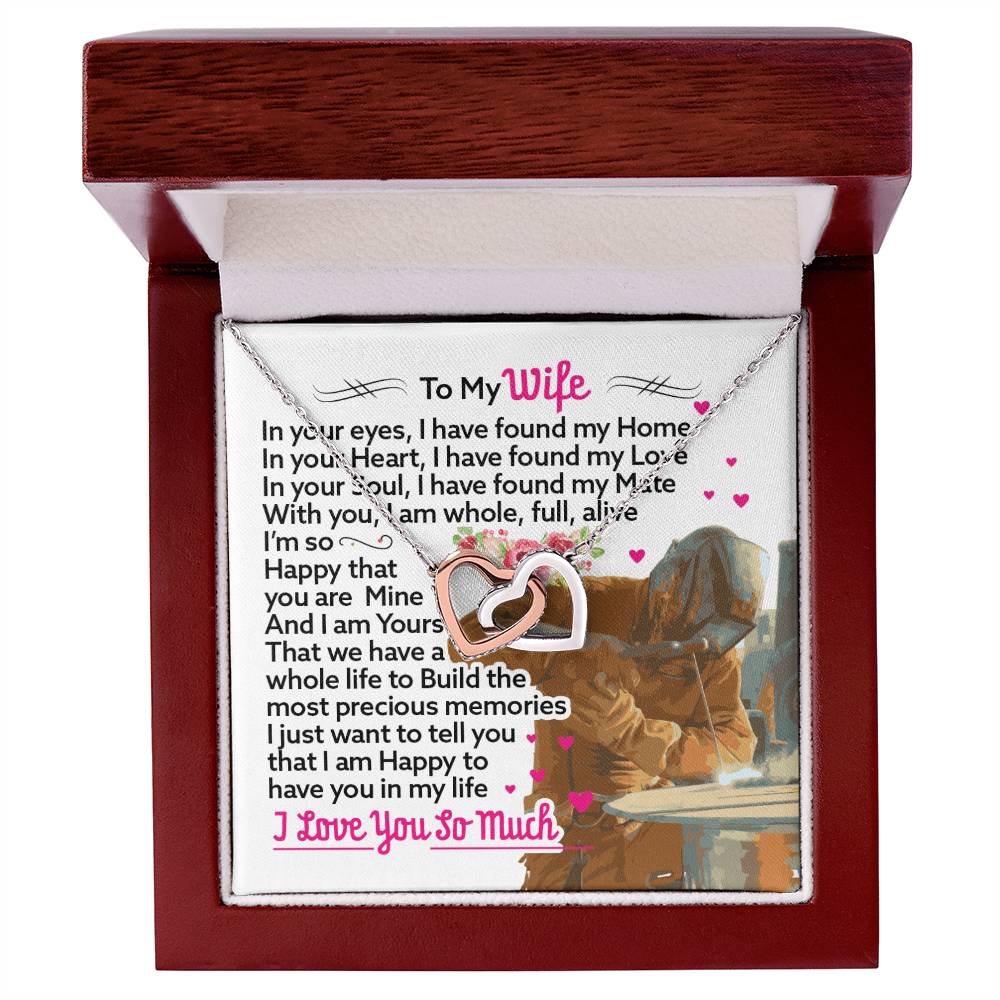 Welder'S Wife- Interlocking Heart Necklace Interlocking Hearts Necklace