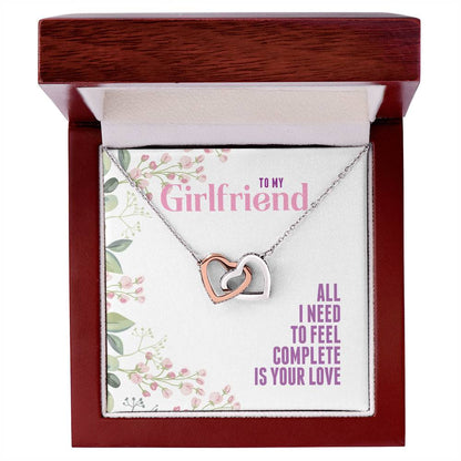 Beautiful Necklace Gift For Girlfriend Interlocking Hearts Necklace