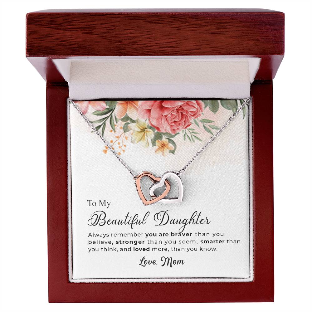 Best Gift For Daughter From Mom - Interlocking Hearts Necklace