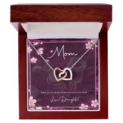 Daughter'S Gratitude Necklace Interlocking Hearts Necklace