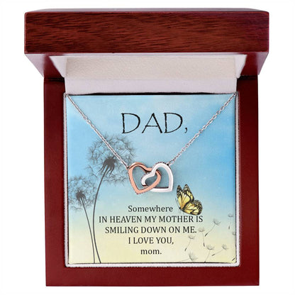 Dad - The Years May Pass But Still You Stay - Necklace Interlocking Hearts Necklace
