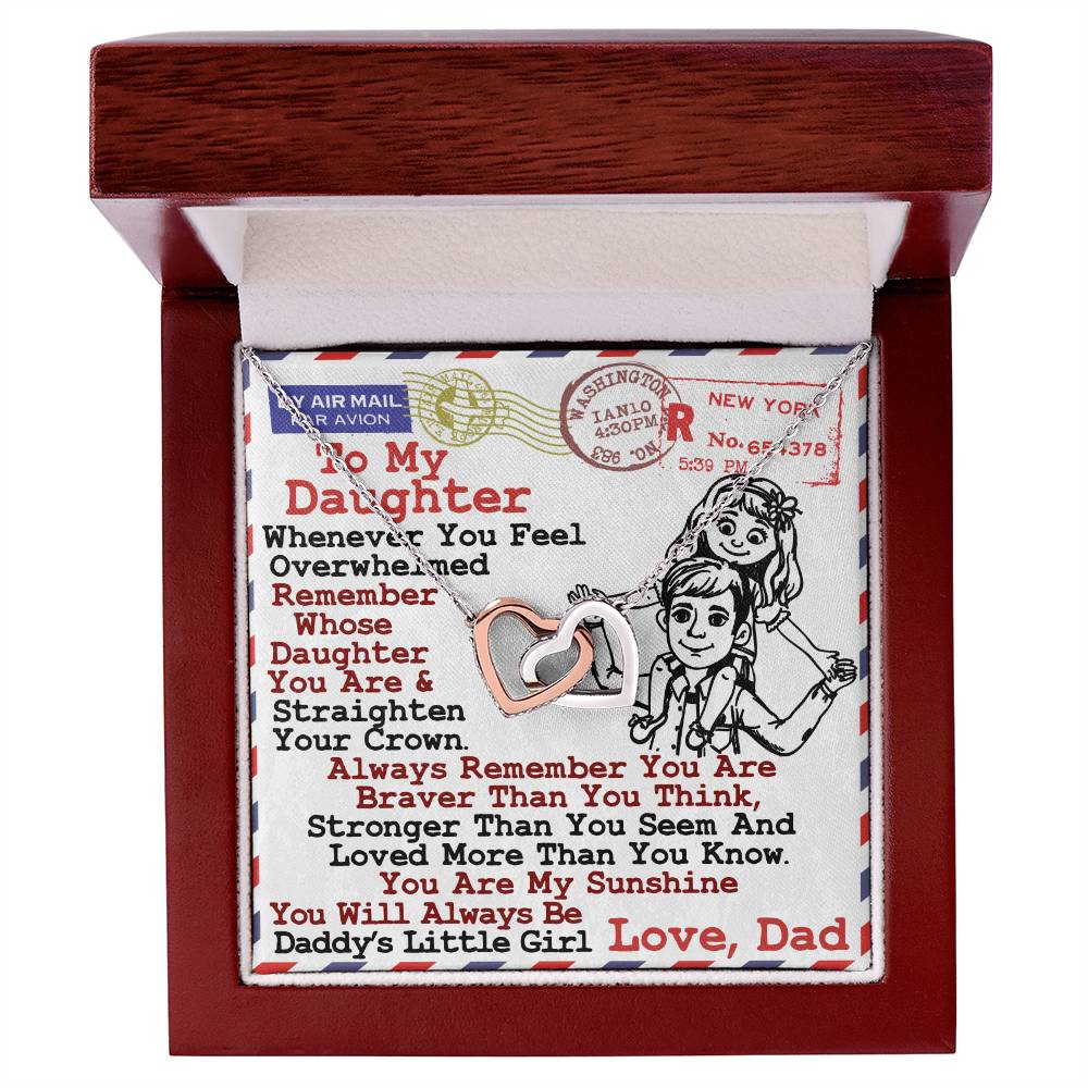 Gift For Daughter - Interlocking Heart Necklace Interlocking Hearts Necklace