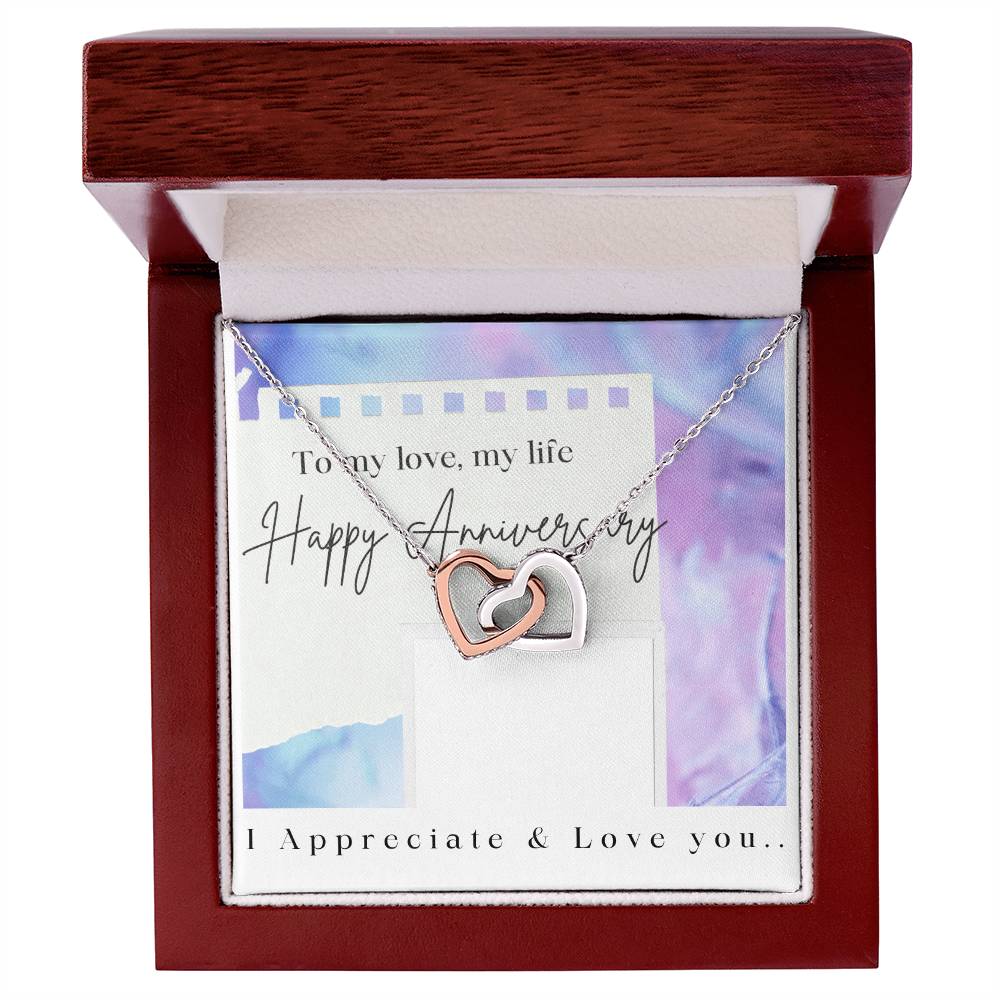 Appreciation Gift Interlocking Hearts Necklace