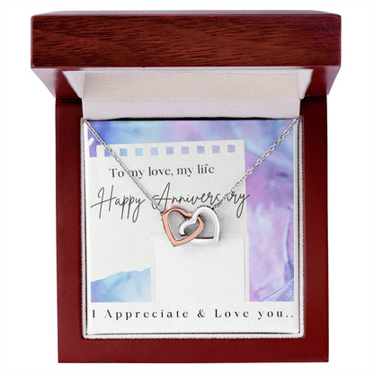 Appreciation Gift Interlocking Hearts Necklace