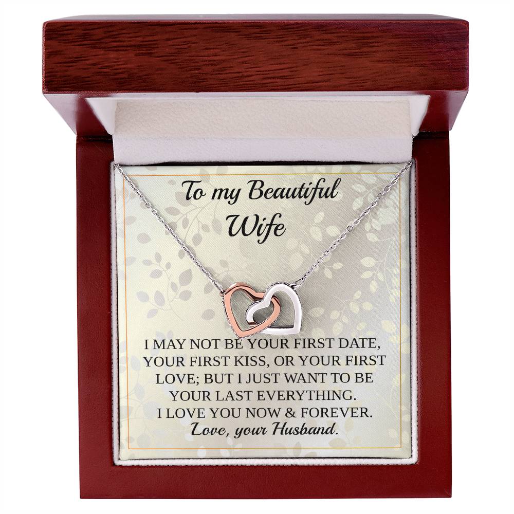 To My Wife -Love Necklace - Gift Interlocking Hearts Necklace