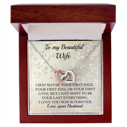 To My Wife -Love Necklace - Gift Interlocking Hearts Necklace