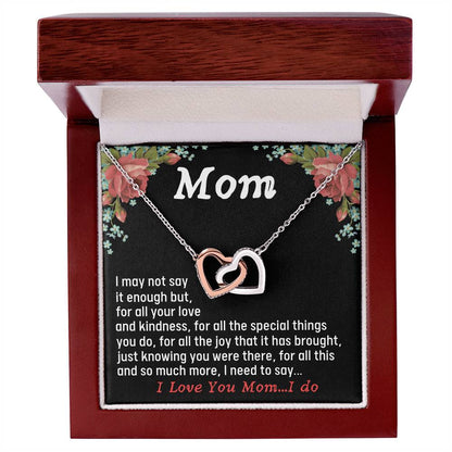 For All The Joy It Has Brought Just Knowing You Were There - Necklace Interlocking Hearts Necklace