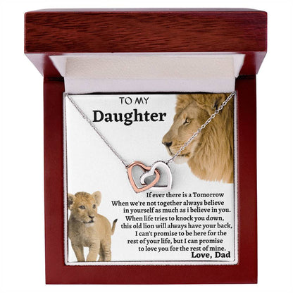 Gift For Daughter From Dad Interlocking Interlocking Hearts Necklace