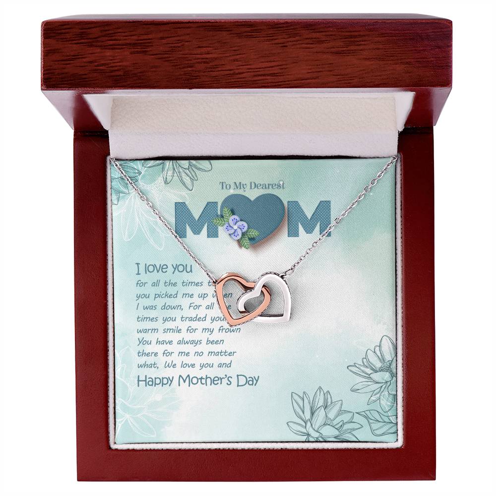 Dear Mom I Love You - Interlocked Hearts Necklace Interlocking Hearts Necklace