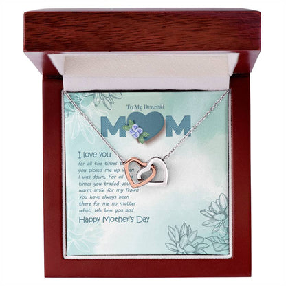 Dear Mom I Love You - Interlocked Hearts Necklace Interlocking Hearts Necklace