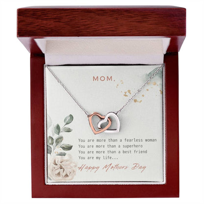 You Are My Life Mother'S Day Necklace Interlocking Hearts Necklace