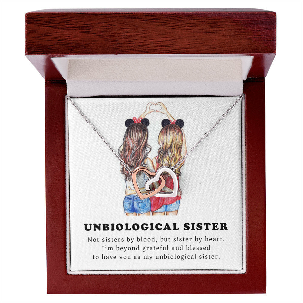 Unbiological Sister Interlocking Heart Necklace Interlocking Hearts Necklace