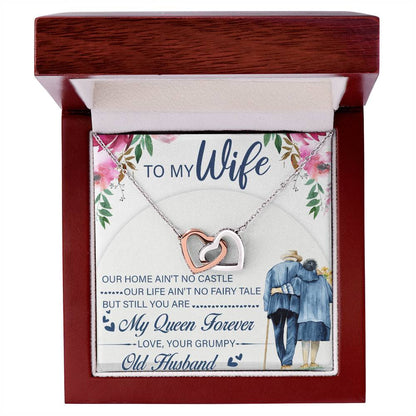 To My Wife Interlocking Hearts Necklace Message Card