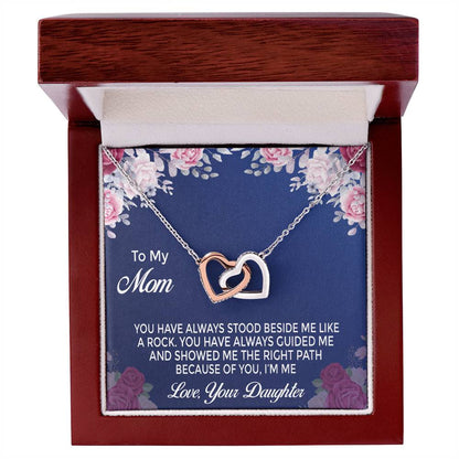 Daughter Mom Gift Mother'S Day Interlocking Hearts Necklace