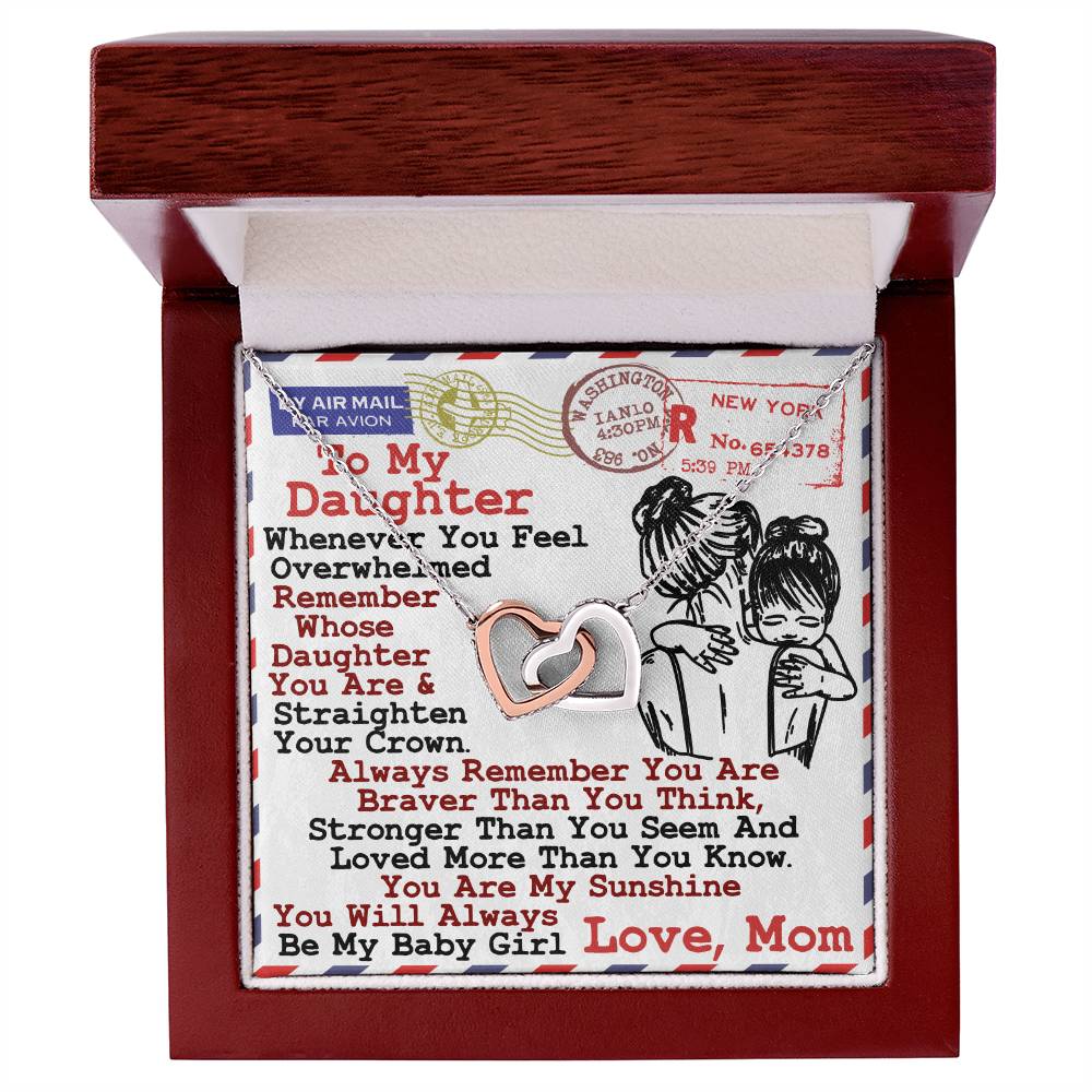 Gift For Daughter - Interlocking Heart Necklace Interlocking Hearts Necklace