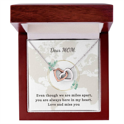 Gift For Long-Distance Mom - Interlocking Heart Necklace Interlocking Hearts Necklace