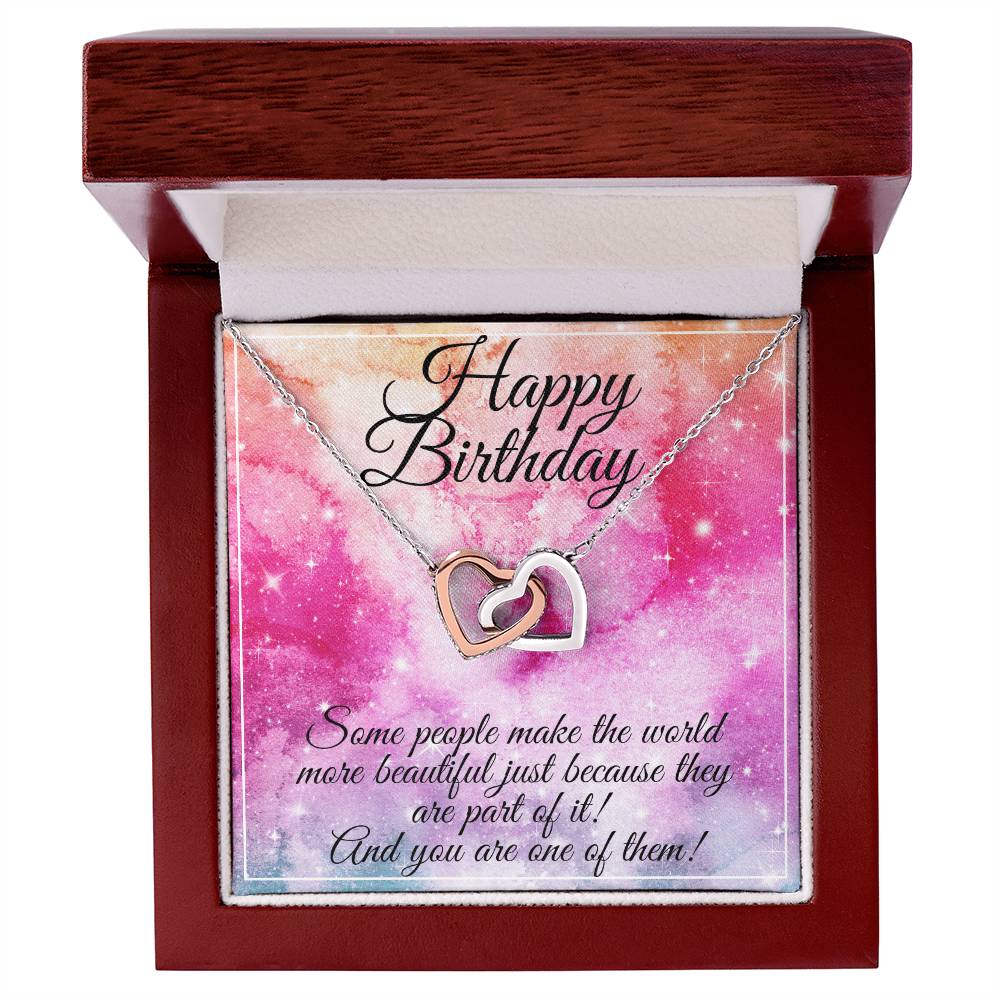 Two Hearts Necklace Interlocking Hearts Necklace