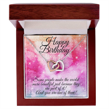 Two Hearts Necklace Interlocking Hearts Necklace