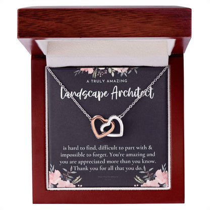 Gift For Landscape Architect Landscape Architect Appreciation Gift A Truly Amazing Landscape Architect Gift Interlocking Hearts Necklace
