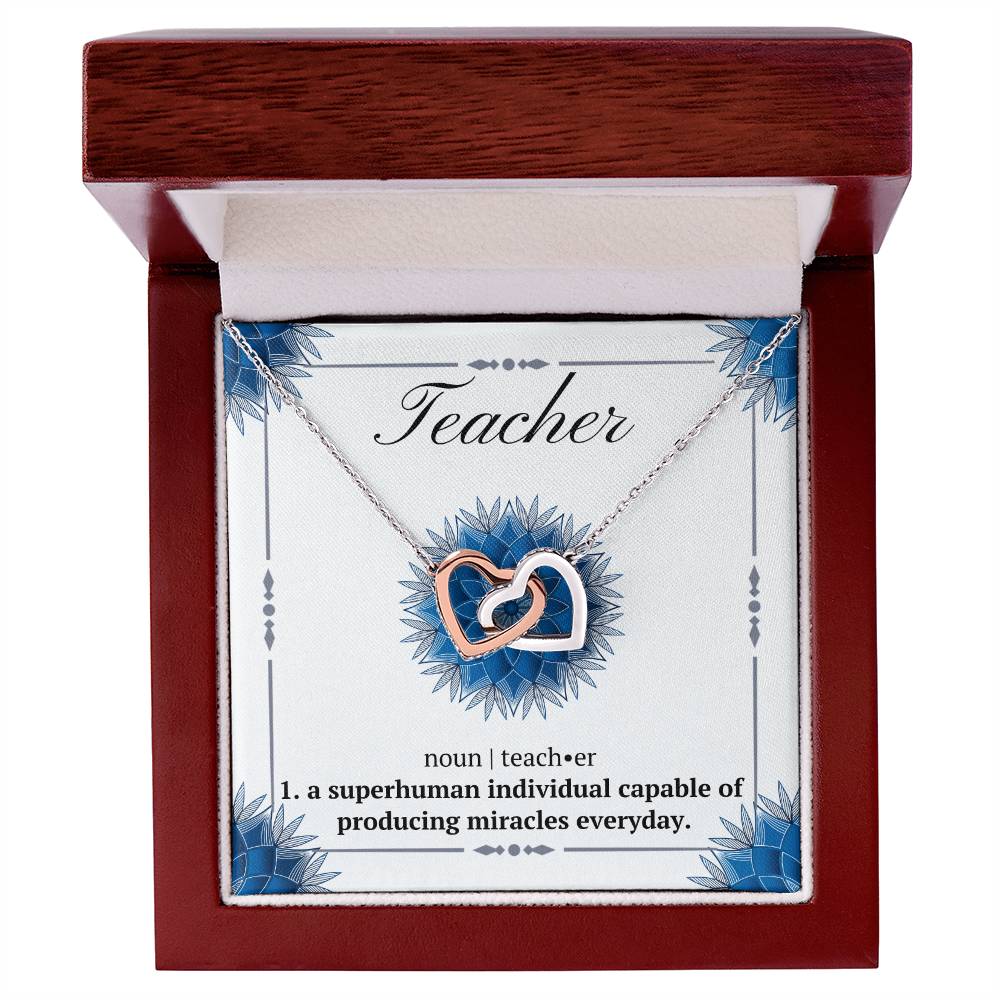 Best Gifts For Teacher Interlocking Hearts Necklace