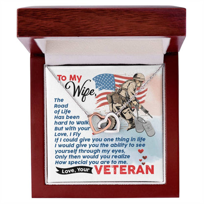 Veteran'S Wife - Interlocking Heart Necklace Interlocking Hearts Necklace