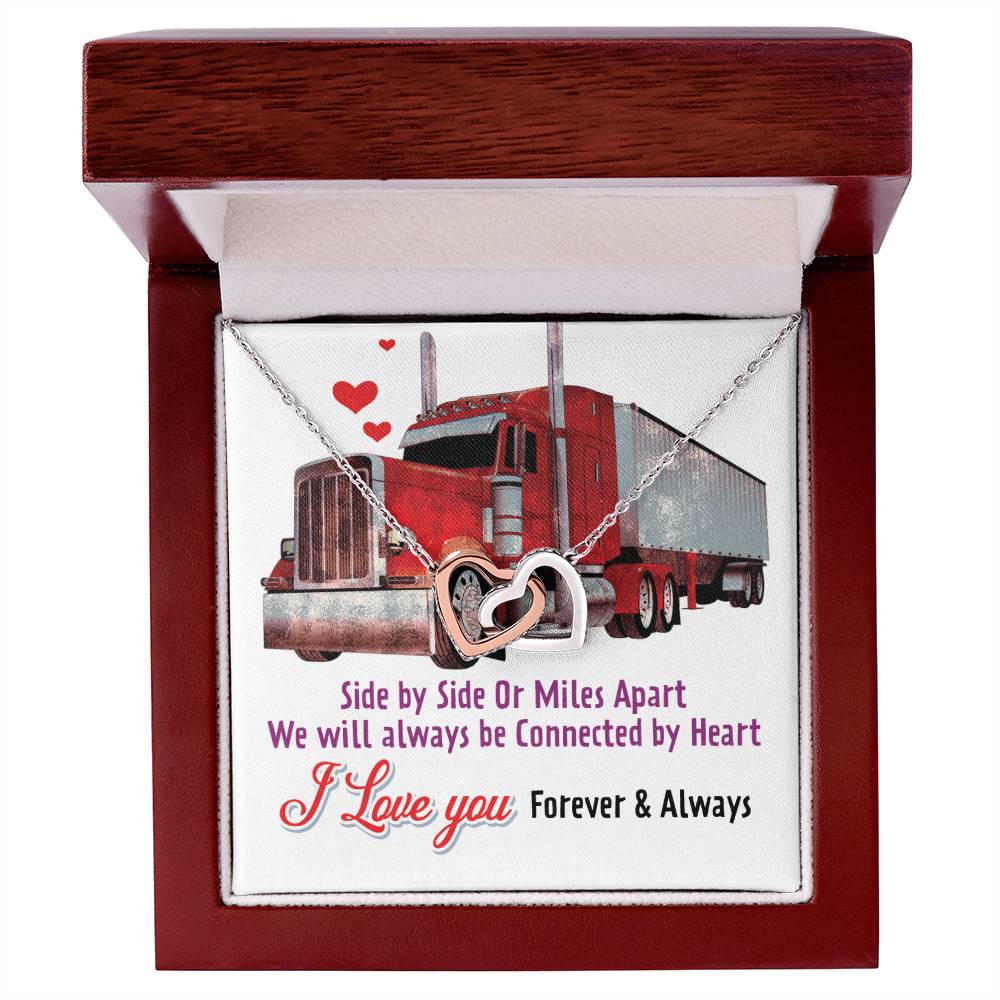 Trucker'S Wife-Interlocking Heart Necklace Interlocking Hearts Necklace