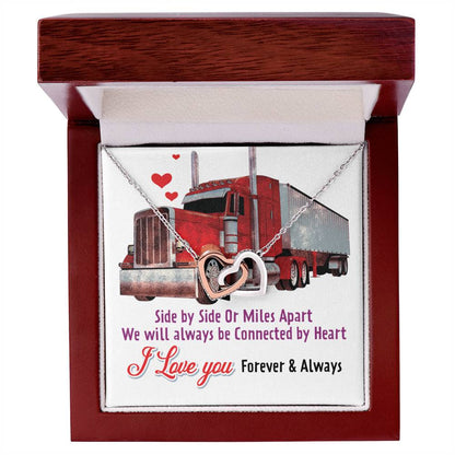 Trucker'S Wife-Interlocking Heart Necklace Interlocking Hearts Necklace