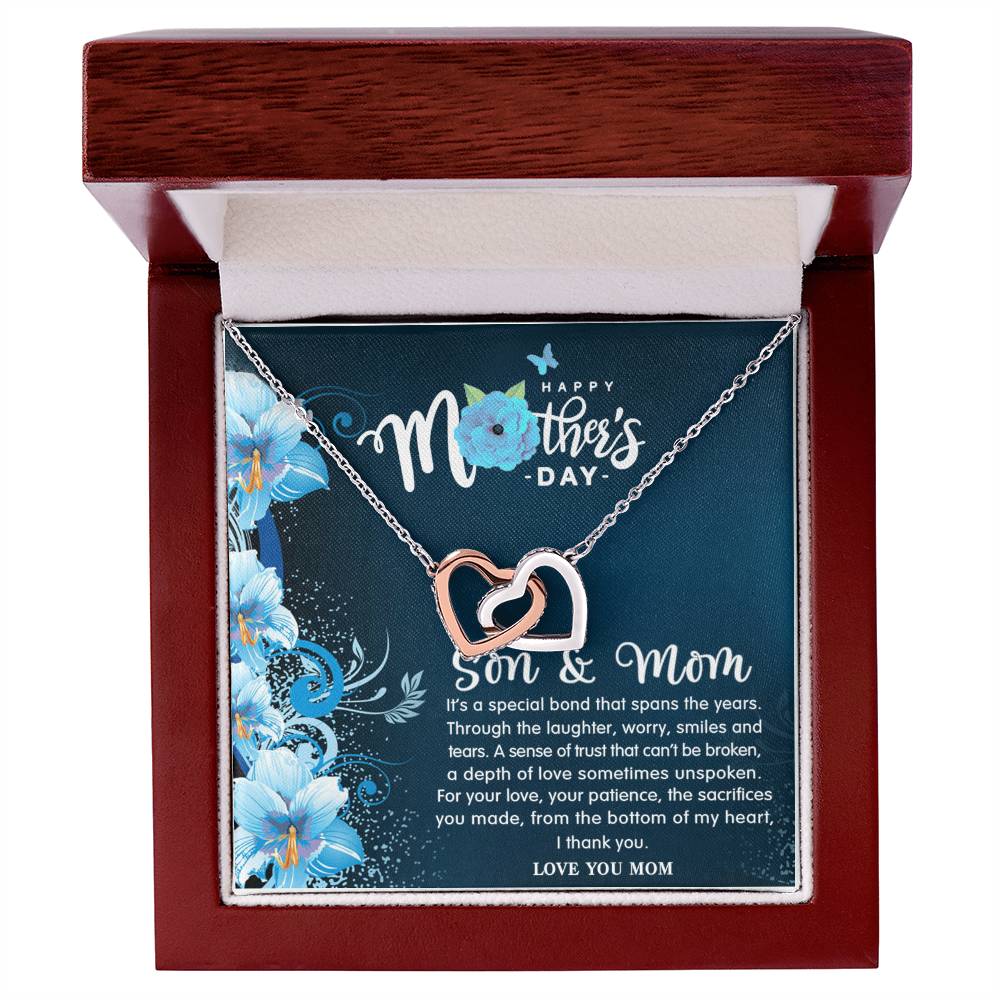 Forever Love - Son & Mom Necklace Interlocking Hearts Necklace