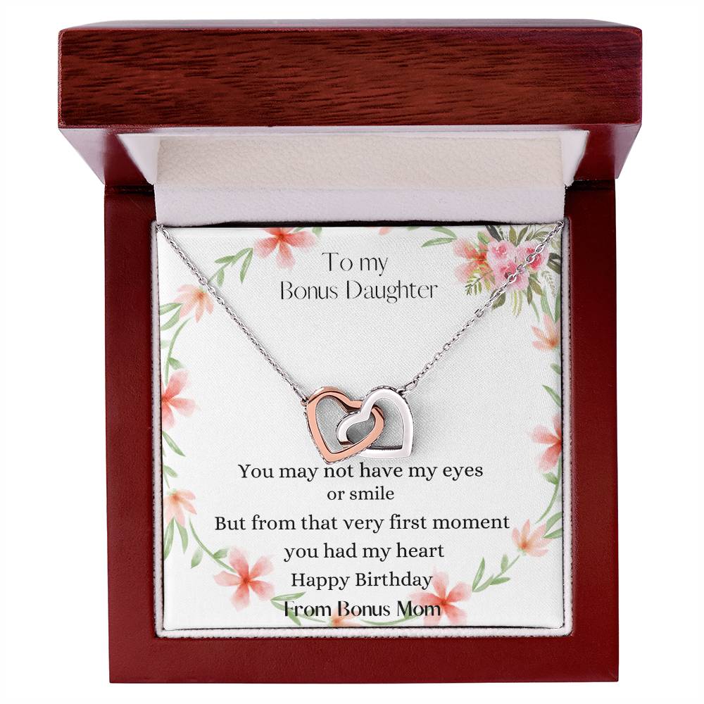 Bonus Daughter Gift Step Daughter Gift Stepdaughter Necklace Interlocking Hearts Necklace