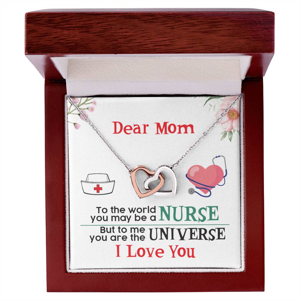 Gift For Mom - Interlocking Hearts Necklace