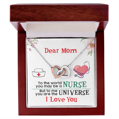 Gift For Mom - Interlocking Hearts Necklace