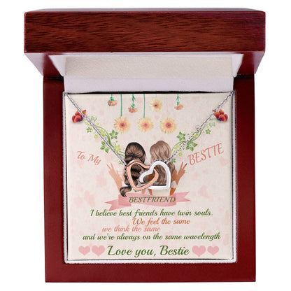 Bestfriend- Twin Souls - Necklace Interlocking Hearts Necklace