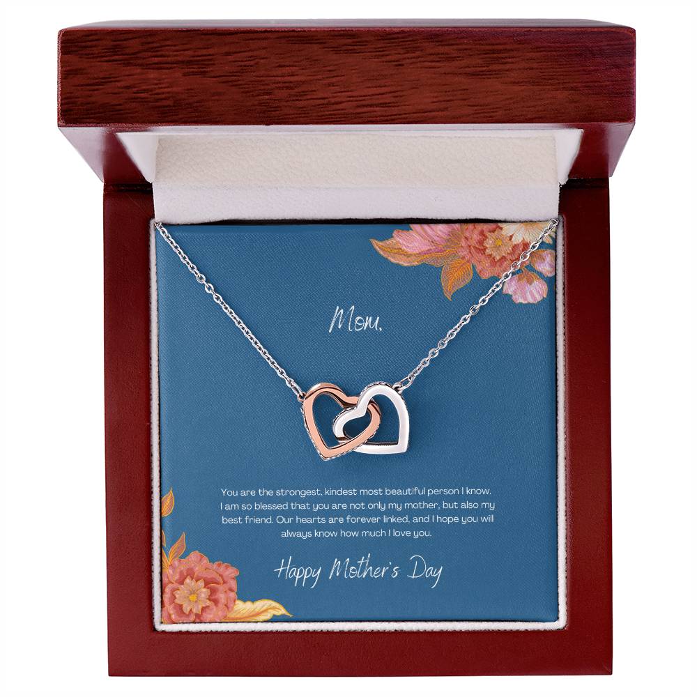 Two Hearts Mother'S Day - Blessed Interlocking Hearts Necklace