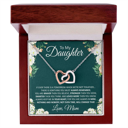 Gift For Daughter From Mom Interlocking Hearts Necklace